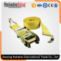 3" Polyester Ratchet Strap with Wire Hooks for Flatbed